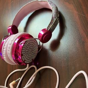 Pink Glitter Headphones